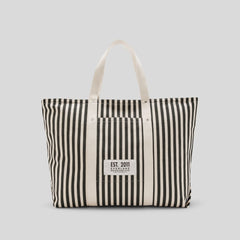 The Organic Canvas Weekender | Black / Bone