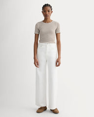 The Luxe Rib Crew | Bone / Deep Taupe