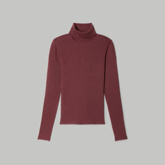 The Luxe Micro-Rib Turtleneck | Brandy