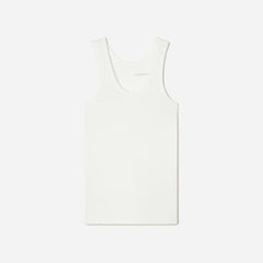 The Pima Micro-Rib U-neck Tank | White