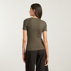 The Pima Micro-Rib Crew Tee | Beech