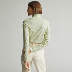 The Organic Cotton Turtleneck | Seafoam Green