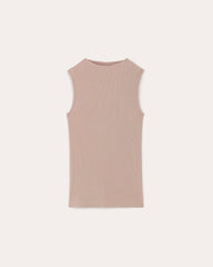 The Luxe Rib Funnel-Neck Tank | Dusty Rose