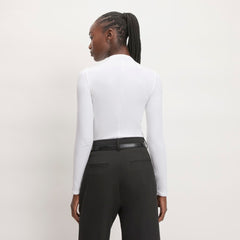 The Supima® Form Funnel Neck Tee | White