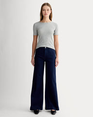 The Luxe Rib Crew | Heathered Grey