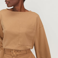 The Premium Weight Oversized Pocket Tee | Caramel