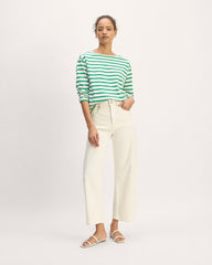 The Mariner Tee | Bone / Grass Green