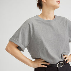 The Organic Cotton Raglan Tee | Heathered Grey