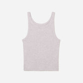 The Pima Micro-Rib Short Tank | Wisteria Grey