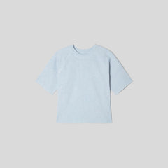 The Organic Cotton Waffle Raglan Tee | Heathered Light Blue