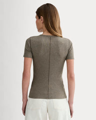 The Luxe Rib Crew | Heathered Fatigue