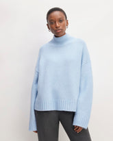 The Cloud Oversized Turtleneck | Chambray Blue