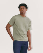 The Premium-Weight Relaxed Crew | Uniform | Heather Sage Green