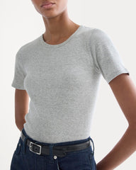 The Luxe Rib Crew | Classic Heather Grey