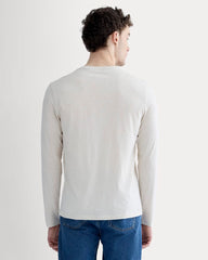 The Essential Organic Long-Sleeve Tee | Heathered Oat