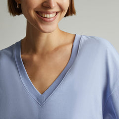 The Organic Cotton Slouchy V-Neck | Periwinkle
