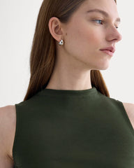 The Luxe Rib Funnel-Neck Tank | Dark Forest