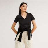 The Organic Cotton V-Neck | Black