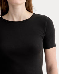 The Luxe Rib Crew | Black
