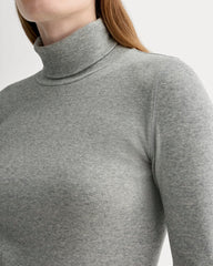 The Luxe Rib Turtleneck | Washed Heathered Grey