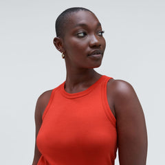 The Tank in Essential Cotton | Red Orange