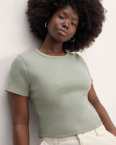 The '90s Rib Tee | Sage Green