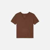 The Vintage V-Neck Hemp Tee | Espresso