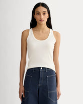 The Shimmy Scoop-Neck Tank | Bone