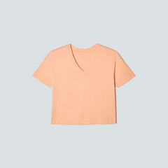 The Organic Cotton Slouchy V-Neck | Apricot