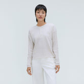 The Organic Cotton Waffle Henley | Heathered Tan