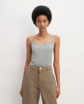 The Supima® Form Spaghetti Strap Cami | Mid Heather Grey