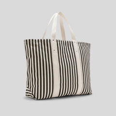 The Organic Canvas Weekender | Black / Bone