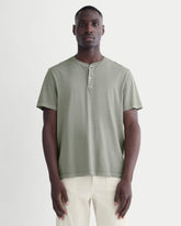 The Essential Organic Garment-Dyed Henley | Seagrass