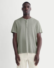The Essential Organic Garment-Dyed Henley | Seagrass