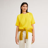 The Organic Cotton Waffle Raglan Tee | High Visibility Yellow