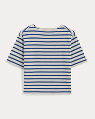 The Mariner Oversized Tee | Bone / Mazarine Blue