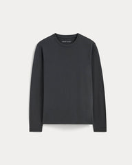 The Essential Organic Long-Sleeve Tee | Washed Black