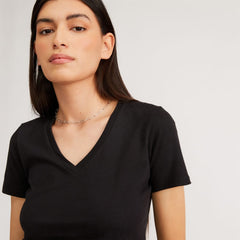 The Organic Cotton V-Neck | Black