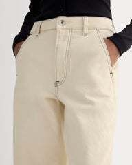 The Utility Barrel Pant | Ecru | Regular