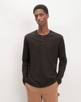 The Slub Long-Sleeve Henley | Black