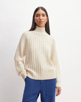 The Cotton Merino Cable Turtleneck | Canvas