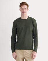 The Essential Organic Long-Sleeve Tee | Dark Green
