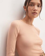 The Luxe Rib Long-Sleeve Crew | Blush Pink