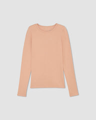 The Luxe Rib Long-Sleeve Crew | Blush Pink