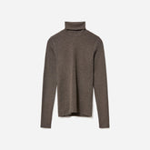 The Luxe Micro-Rib Turtleneck | Heathered Fatigue