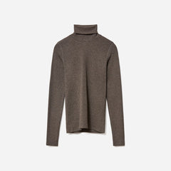 The Luxe Micro-Rib Turtleneck | Heathered Fatigue