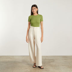 The Pima Micro-Rib Crew Tee | Pepper