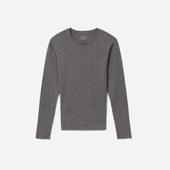 The Organic Cotton Long-Sleeve Crew | Charcoal