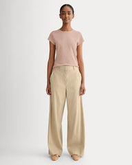 The Pointelle Short-Sleeve Tee | Rose Smoke