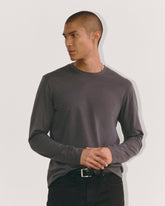The Essential Organic Long-Sleeve Tee | Graphite